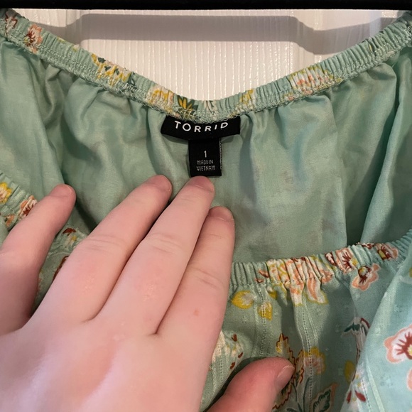 Torrid Cotton Clip Blouse - Picture 2 of 3